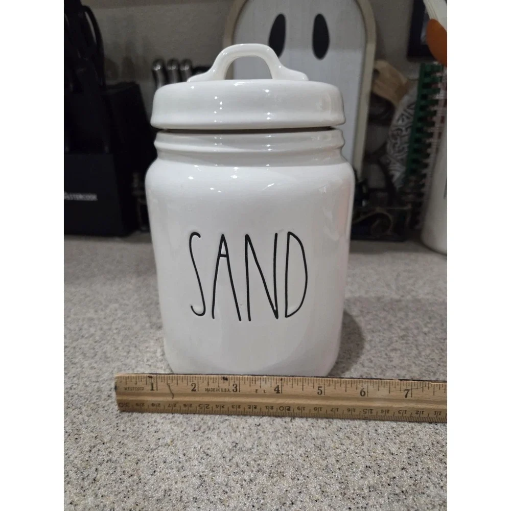 Rae Dunn Sand‎ Beach Ceramic Canister Summer Coastal Nautical